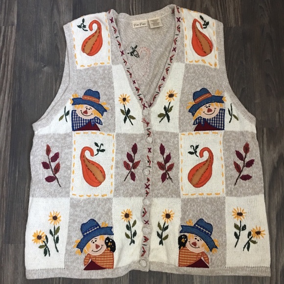 Jackets & Blazers - FALL Fun vests pumpkins scarecrows